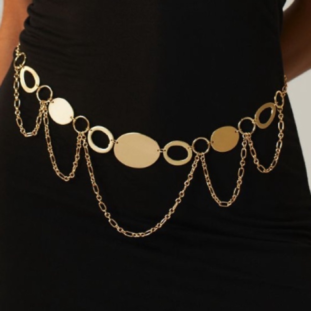 Anthropologie NWT Circle Detail Body Chain Size XS/S.